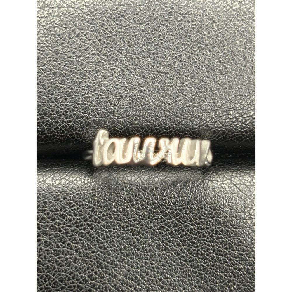 New Condition Sterling Silver Taurus Zodiac Ring Size 7 G8